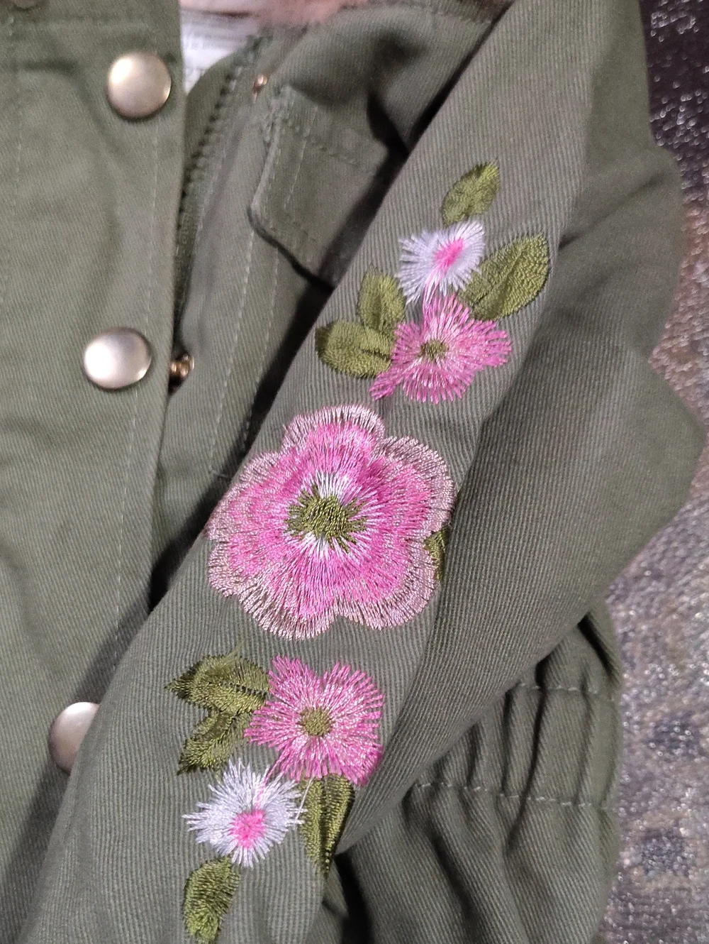 Nwot 2t Girls Olive And Pink Jacket $45